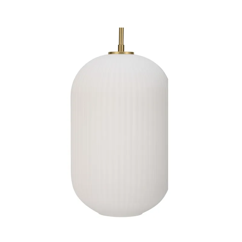Suspension Splendid Delight max20W E27 Blanc/Doré 230V Verre/Métal