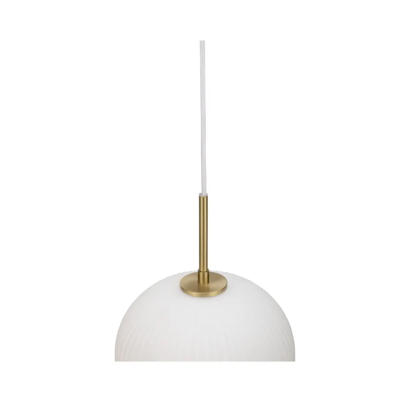 Suspension Splendid Delight max20W E27 Blanc/Doré 230V Verre/Métal