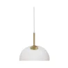 Suspension Splendid Delight max20W E27 Blanc/Doré 230V Verre/Métal