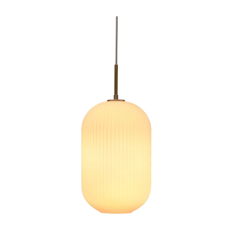 Suspension Splendid Delight max20W E27 Blanc/Doré 230V Verre/Métal