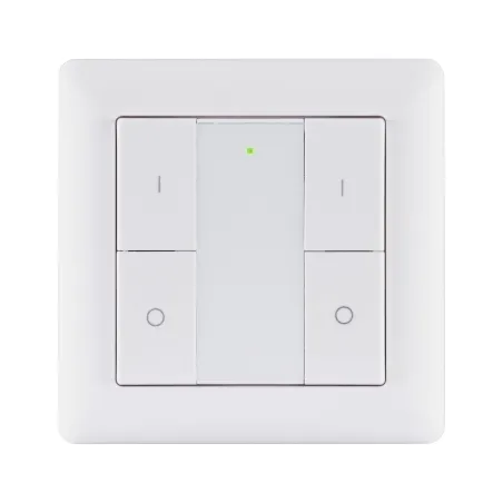 Commutateur mural SH ZB on/Off/variateur X2 bascule Type batt. CR2025 Blanc/Syn