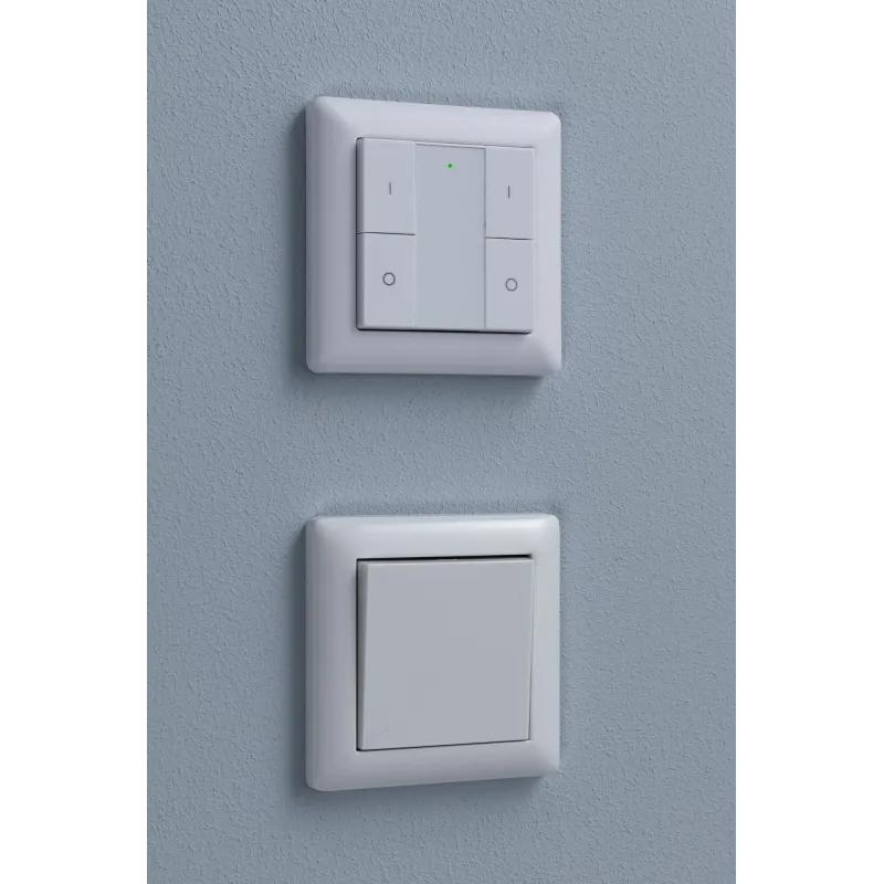 Commutateur mural SH ZB on/Off/variateur X2 bascule Type batt. CR2025 Blanc/Syn