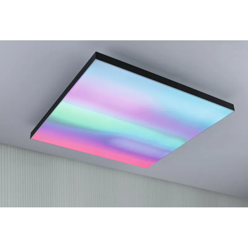 Panneau Loria Rainbow 595x595mm 31W dynamic RGBW noir 230V Métal