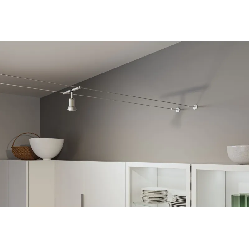 Kit Wire System Corduo Wall Mount Chrome dépoli Métal