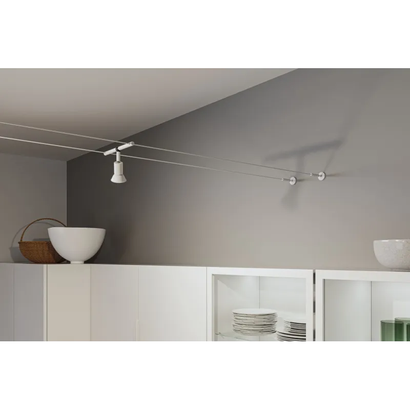 Kit Wire System Corduo Wall Mount Blanc dépoli Métal