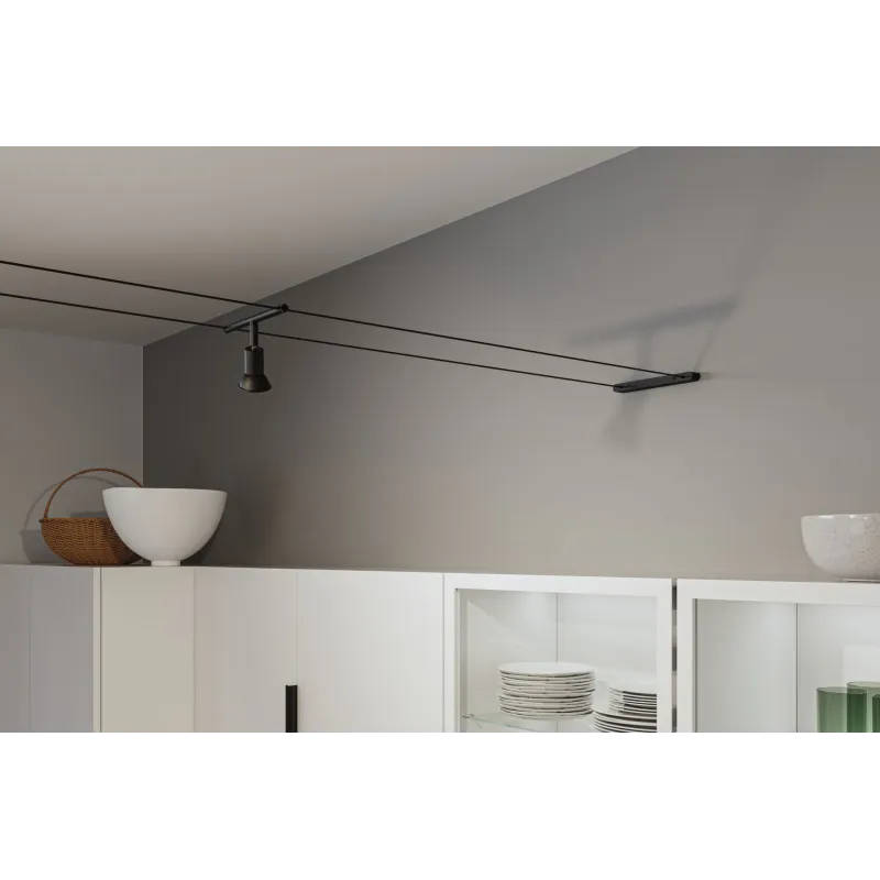 Kit Wire System Corduo Design Mount noir dépoli Métal
