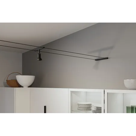 Kit Wire System Corduo Design Mount noir dépoli Métal