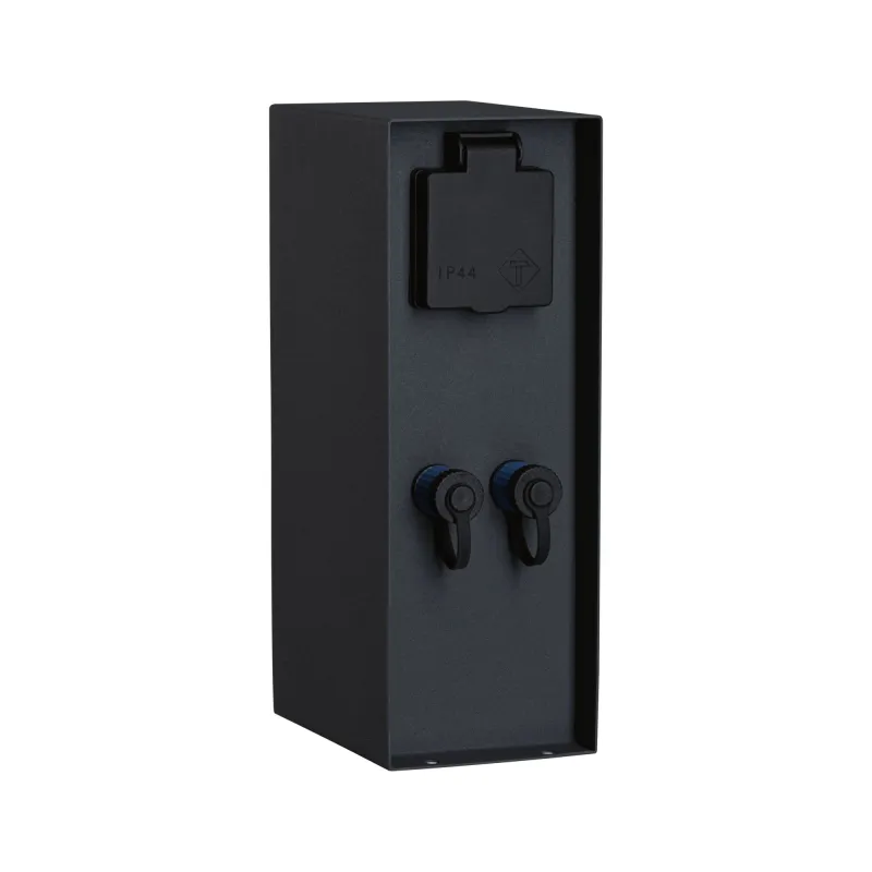 Colonne de prises Plug & Shine Rio IP44 anthracite Ext. 2*230 V 2*24 V