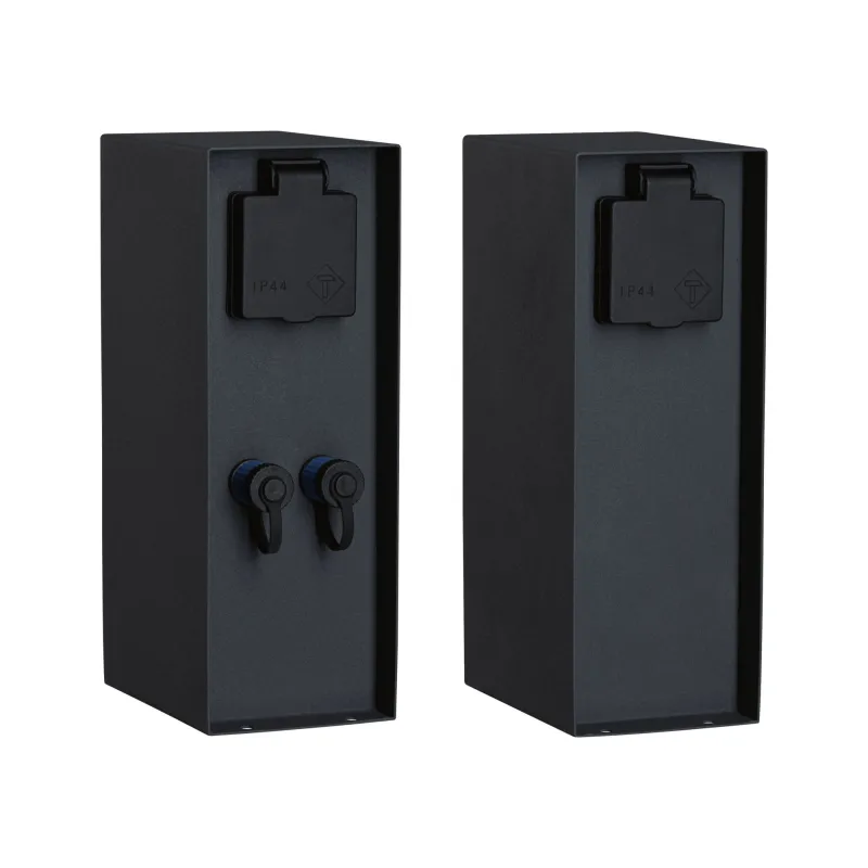 Colonne de prises Plug & Shine Rio IP44 anthracite Ext. 2*230 V 2*24 V