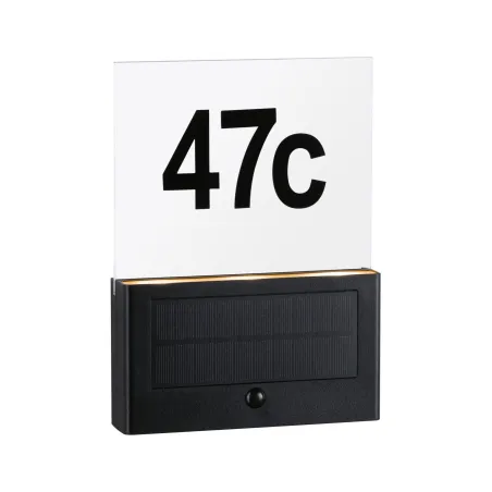 Numéro de maison extérieur solaire Neda IP44 PIR anthracite resp. insectes