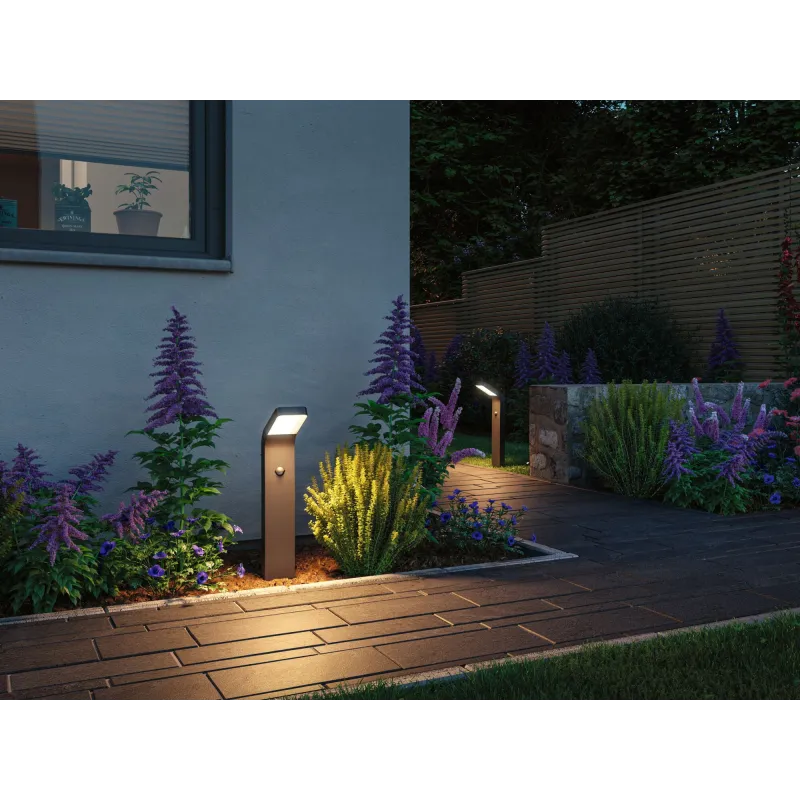 Borne lumineuse ext. 230 V Kulma PIR IP44 3000 K 7,5 W anthracite