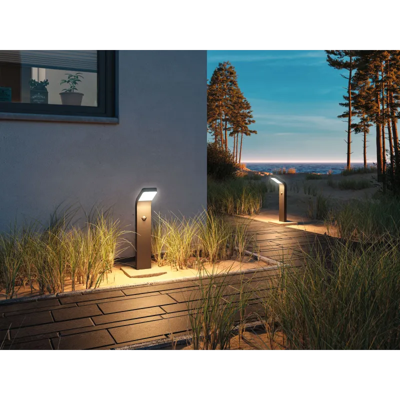 Borne lumineuse ext. 230 V Kulma PIR IP44 3000 K 7,5 W anthracite