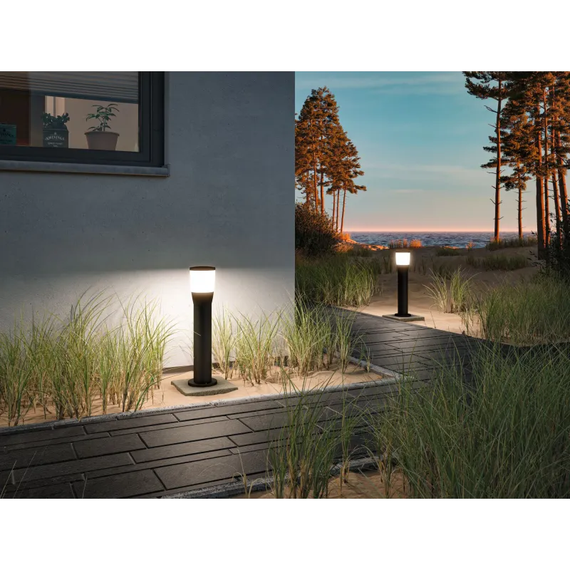 Borne lumineuse extérieure 230 V Bako IP44 3000 K anthracite