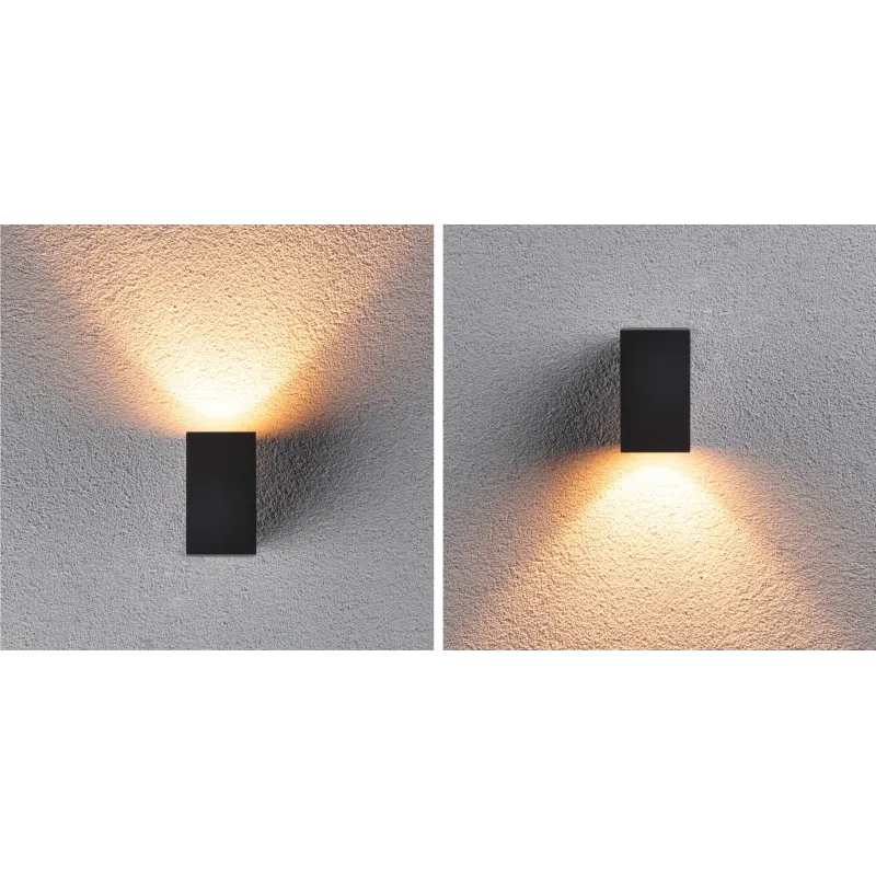 Applique LED Flame IP44 carré 3000K 3,8W 320lm 230V Anthracite