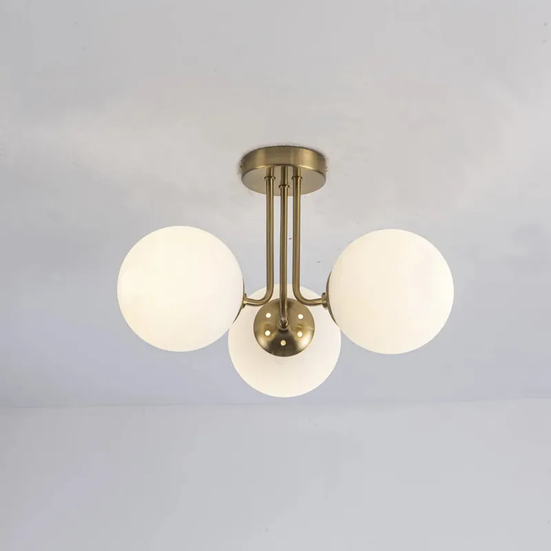 Plafonnier suspension métal noir et doré culot e27