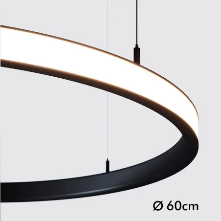 suspension-noire-ronde-profile-37w-led-60cm-double-lumiere