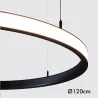 suspension-noire-ronde-profile-77w-led-120cm-double-lumiere