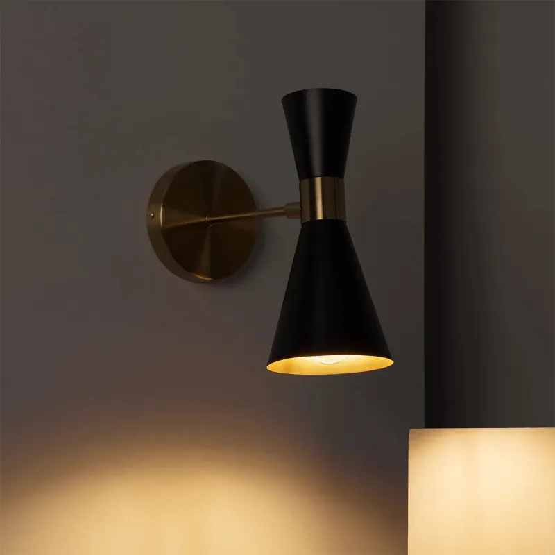 applique-murale-noire-double-tetes-culot-e14-metal-noir-