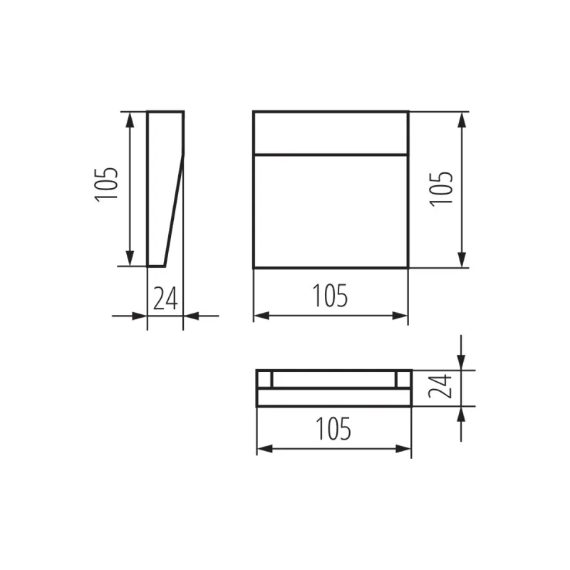 Applique balise DULI LED 4W-NW-L-gris