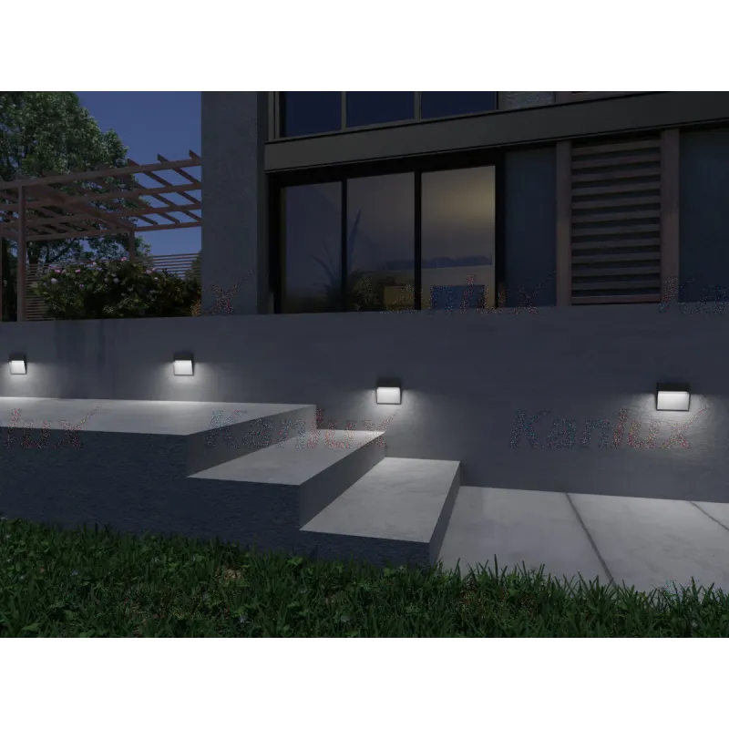 Applique balise DULI LED 4W-NW-L-gris