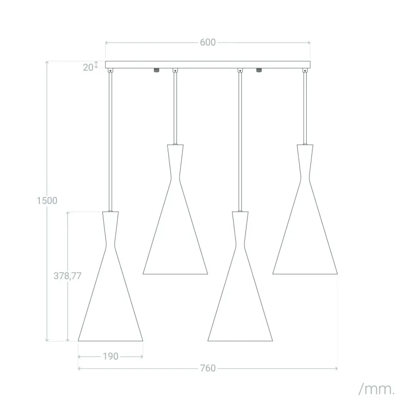 suspension-metal-4-tetes-culot-e27-4-couleurs