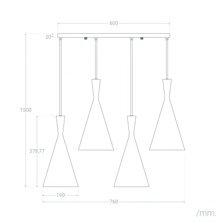 suspension-metal-4-tetes-culot-e27-4-couleurs