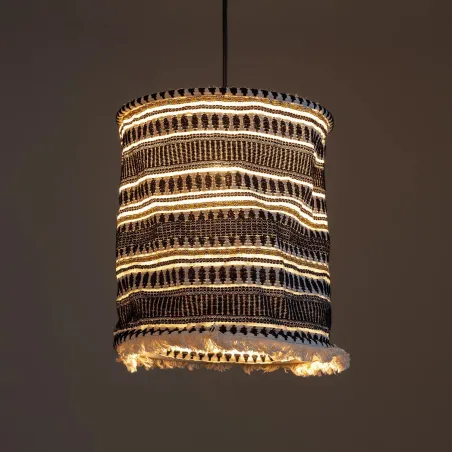 Suspension luminaire suspendu cage noire culot e27