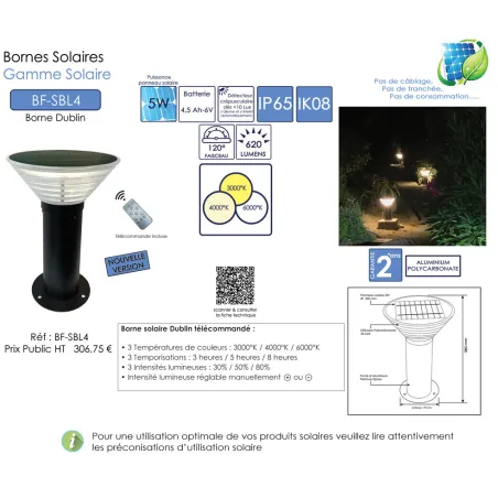 borne-led-potelet-solaire-38cm-620-lumens
