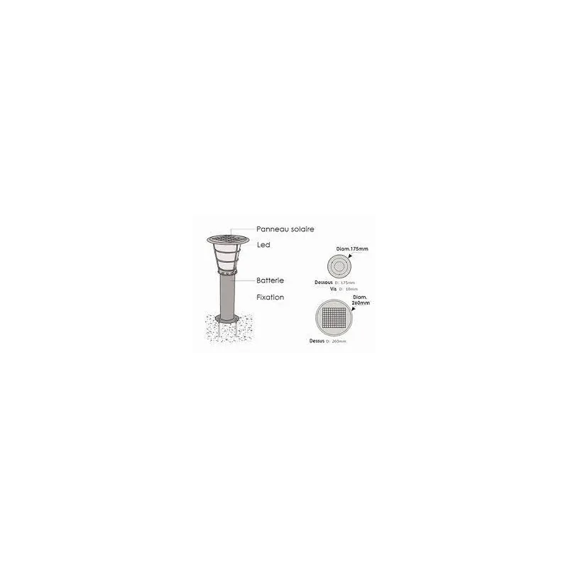 borne-led-potelet-solaire-50cm-300-lumens