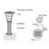 borne-led-potelet-solaire-50cm-300-lumens
