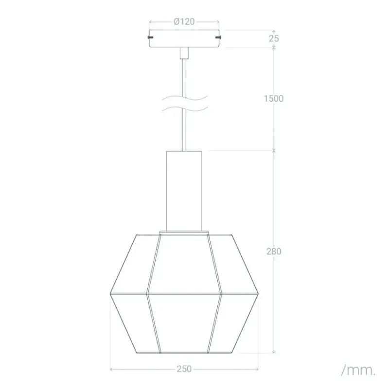 suspension-verre-effet-diamant-metal-dore-culot-e27