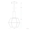 suspension-verre-effet-diamant-metal-dore-culot-e27