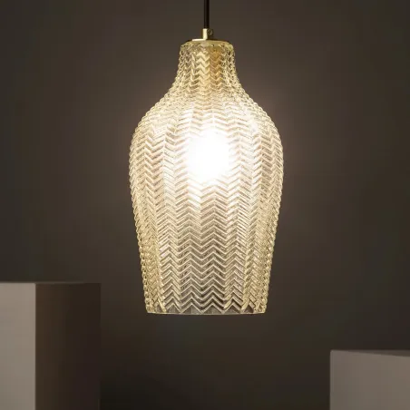 suspension-verre-et-metal-dore-culot-e27