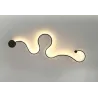 Applique murale noire led flexible moderne 3000k-1650 lumens