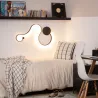 Applique murale noire led flexible moderne 3000k-1650 lumens