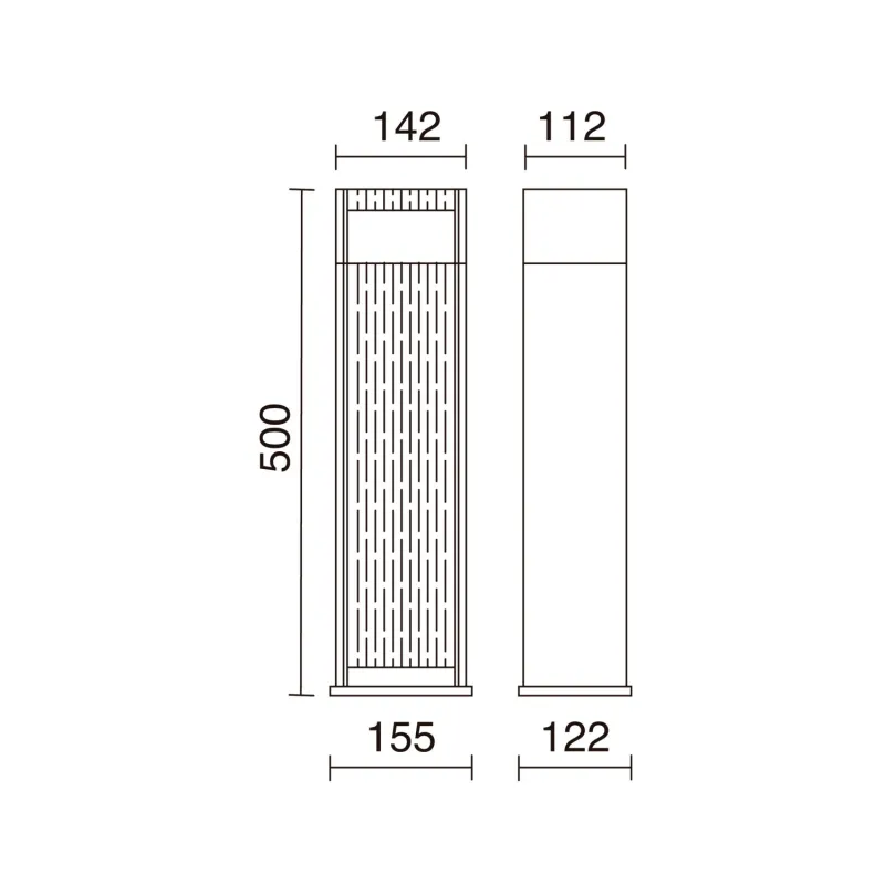 borne-potelet-led-cage-effet-bois-7w-3000k-810-lumens