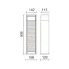 borne-potelet-led-cage-effet-bois-7w-3000k-810-lumens