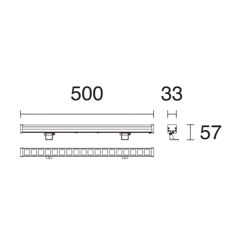 Projecteur WALK LED  47W 3000K 5320lm 42º+12º Gris - Pas cher