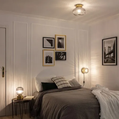 plafonnier-metal-dore-et-cloche-verre-culot-e27-interieur-reflecteur