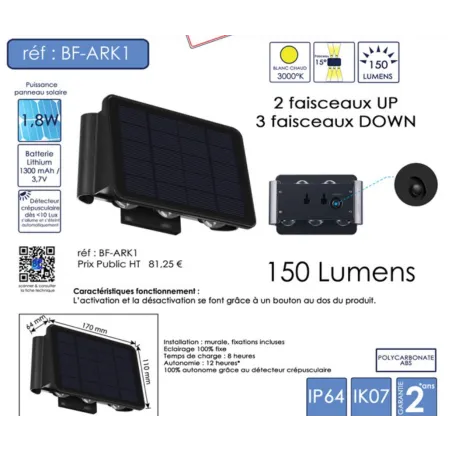 applique-solaire-1000-lumens-detecteur-de-mouvement-