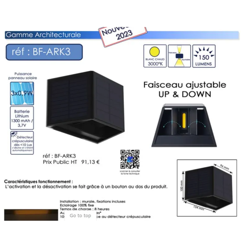 applique-solaire-1000-lumens-detecteur-de-mouvement-