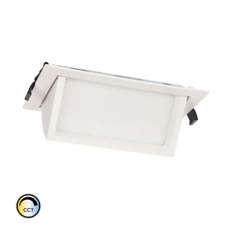 downlight led escamotable rectangulaire blanc encastrable 48w-6250 lumens selectionneur de teintes