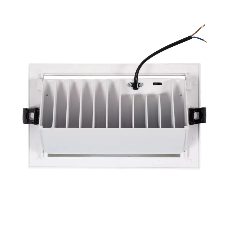 downlight led escamotable rectangulaire blanc encastrable 48w-6250 lumens selectionneur de teintes