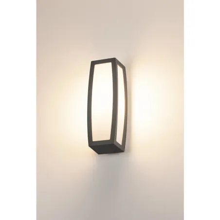 MERIDIAN BOX SENSOR, applique extérieure, diffuseur opalescent, anthracite, E27, 25W max, IP54, détecteur de mouvements