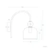 applique-murale-metal-dore-et-cloche-verre-culot-e14