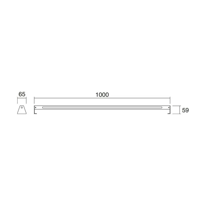 Projecteur applique murale LED LANCE 100cm IP65 – Éclairage extérieur design anthracite
