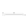 Projecteur applique murale LED LANCE 100cm IP65 – Éclairage extérieur design anthracite