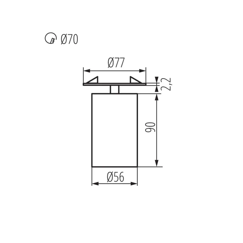 CHIRO GU10 DTO-W Plafonnier encastré