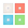 LumiTiles Basic Set Square 10x10cm 5x0,75W RGBW blanc Plastique/Alu