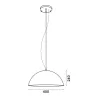 Suspension luminaire suspendu acier noir culot e27 cloche doré 40cm